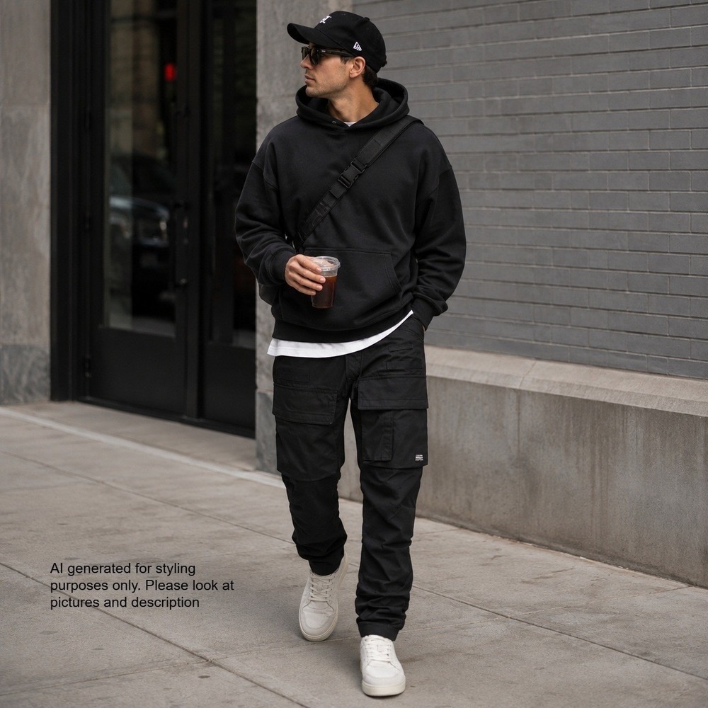 G-Star RAW Black Ripstop 3D Cargo Pants Tapered Utility Trousers 32x32